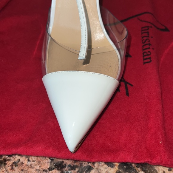 SOLD - 💯BRAND NEW - AUTHENTIC CHRISTIAN LOUBOUTIN LATTE / TRANSPARENT HEELS - Picture 3 of 8